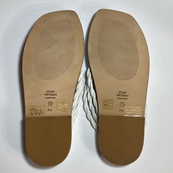 Stuart Weitzman NWOT or Box Ivory Braided Sandals - Picture 5 of 5